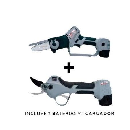PACK TIJERA PS27 + PODADOR MT27 + 2 BATERÍAS + CARGADOR- motoscamaralw