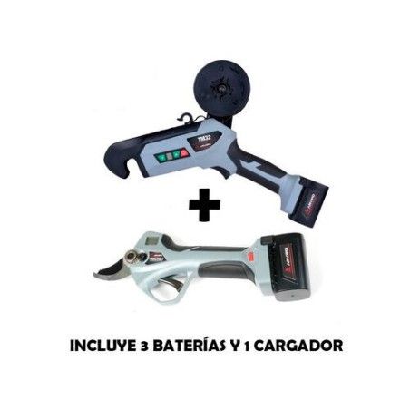 PACK TIJERA PS32 EVO2 + ATADORA TM32 + 3 BATERÍAS + CARGADOR- motoscam