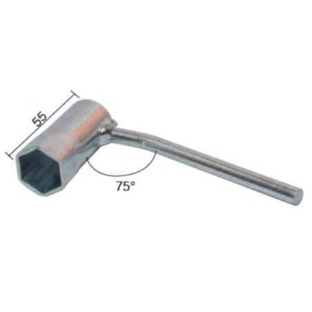 Llave de bujía para ciclomotores 2T con cilindro inclinado hexágono 21mm BUZZETTI - motoscamaralweb.com