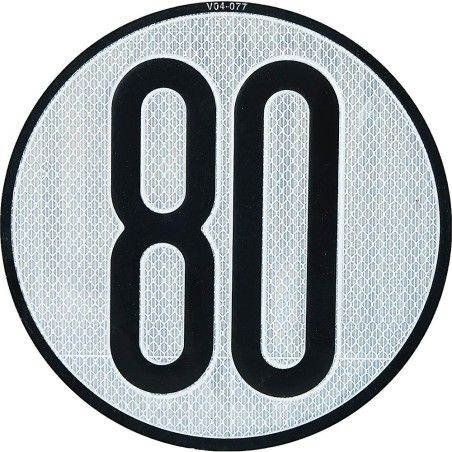 PLACA LIMITES VELOCIDAD 80 KM/H- motoscamaralweb.com
