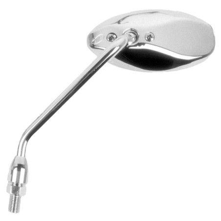 Retrovisor izquierdo universal V PARTS M10 Gota de agua cromado - motoscamaralweb.com