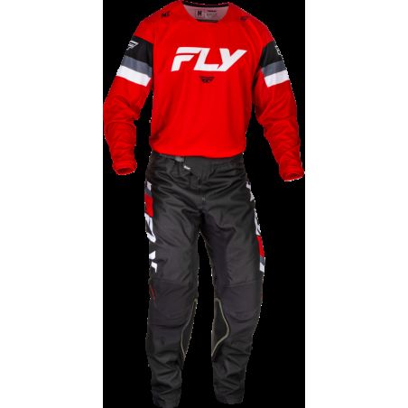 Pantalón infantil FLY RACING Kinetic Prix - Rojo / Gris / Blanco - motoscamaralweb.com