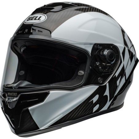 Casco BELL Race Star DLX Flex - Offset Gloss Black/White - motoscamaralweb.com