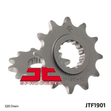 Piñón JT SPROCKETS acero estándar 1901 - Paso 520 - motoscamaralweb.com