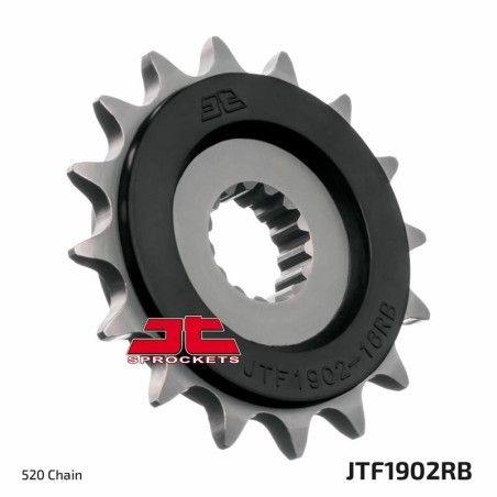 Piñón con goma anti-ruido JT SPROCKETS acero 1902 - 520 - motoscamaralweb.com