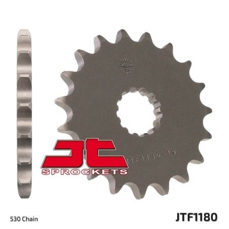 Piñón JT SPROCKETS acero estándar 1180 - Paso 530 - motoscamaralweb.com