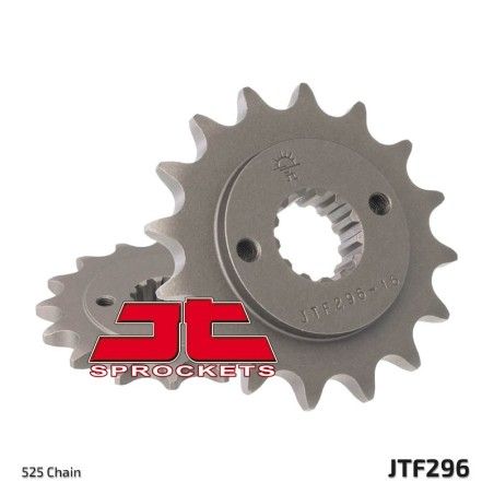 Piñón JT SPROCKETS acero estándar 296 - Paso 525 - motoscamaralweb.com