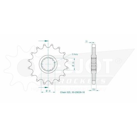 Piñón ESJOT acero 50-29018 15 dientes - motoscamaralweb.com