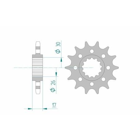 Piñón AFAM acero estándar 20615 - Paso 525 - motoscamaralweb.com