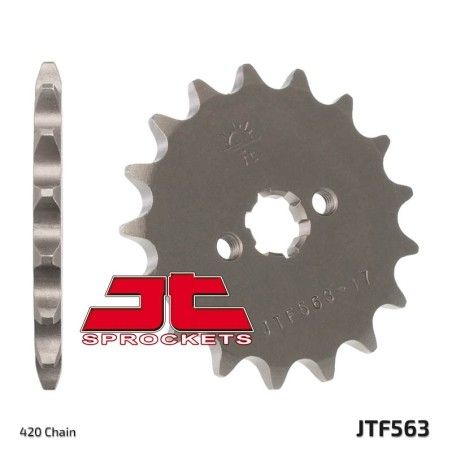 Piñón JT SPROCKETS acero estándar 563 - Paso 420 - motoscamaralweb.com