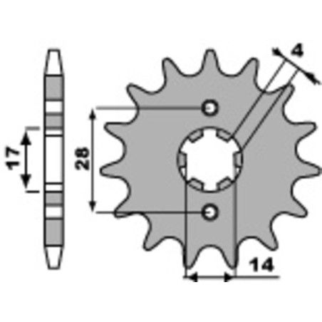 Piñón PBR acero estándar 2107 - 420 - motoscamaralweb.com