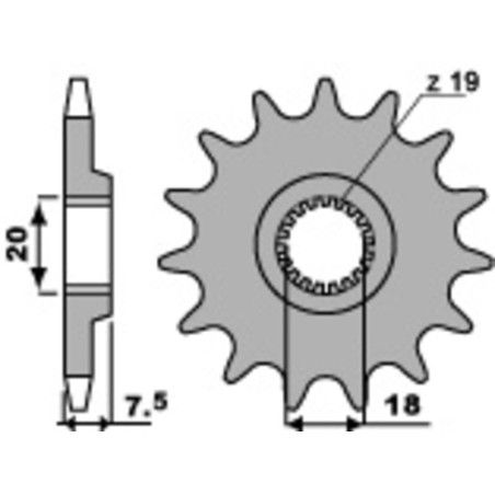 Piñón PBR acero estándar 340 - 520 - motoscamaralweb.com