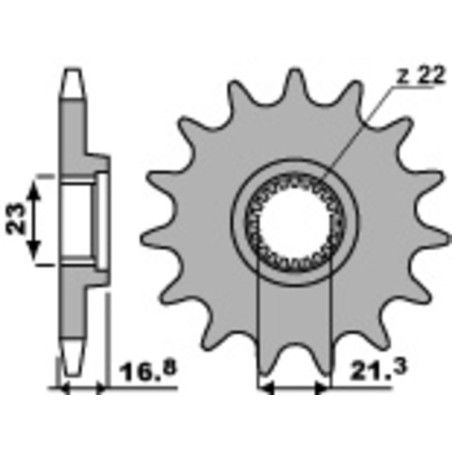 Piñón PBR acero estándar 443 - 520 - motoscamaralweb.com