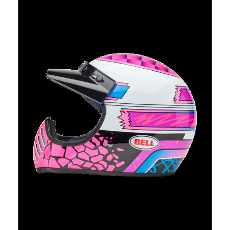 Casco BELL Moto-3 - Deathspray Gloss Pink Purple - motoscamaralweb.com