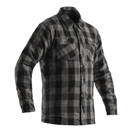 Chaqueta textil reforzada con aramida RST Lumberjack CE hombre - Gris oscuro - motoscamaralweb.com