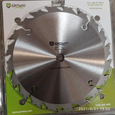 DISCO WIDIA ANTIRREBOTE RECTO 255 X 3MM 20DL 20- motoscamaralweb.com