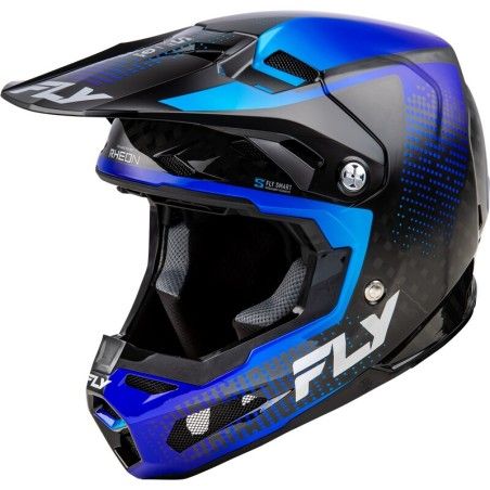 Casco FLY RACING Formula S Carbon Protocol - Carbono negro / Azul - motoscamaralweb.com
