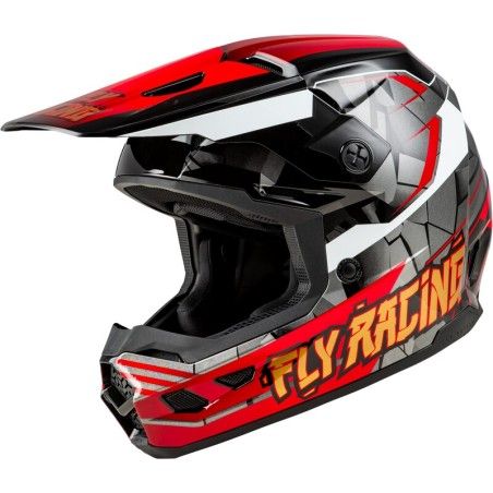 Casco infantil FLY RACING Kinetic Scorched - Rojo / Negro / Blanco - motoscamaralweb.com