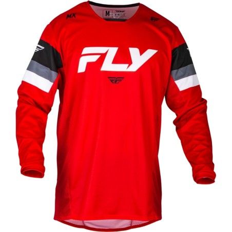 Camiseta FLY RACING Kinetic Prix - Rojo / Gris / Blanco - motoscamaralweb.com