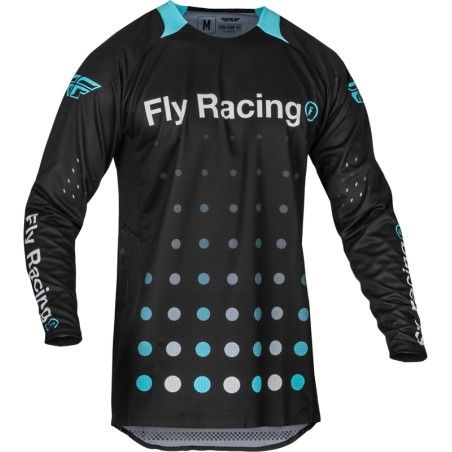 Camiseta FLY RACING Evolution DST S.E. Strobe - Negro / Electric Blue - motoscamaralweb.com