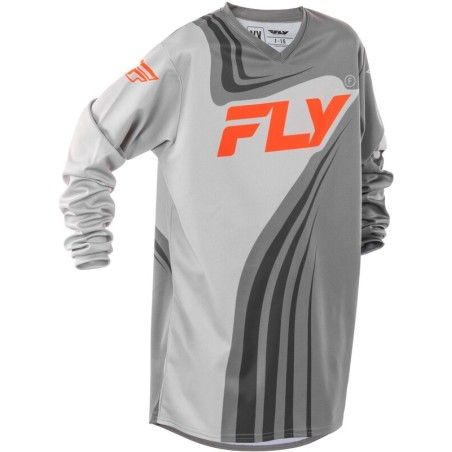 Camiseta infantil FLY RACING F-16 - Gris / Naranja - motoscamaralweb.com
