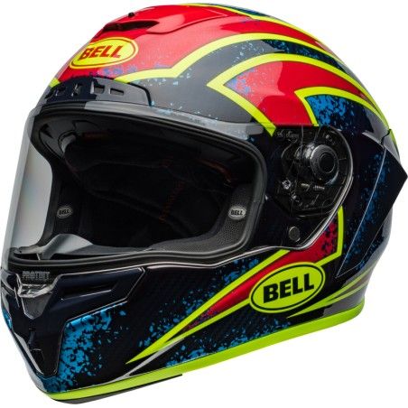 Casco BELL Race Star DLX Flex - Xenon Gloss Blue/Retina - motoscamaralweb.com