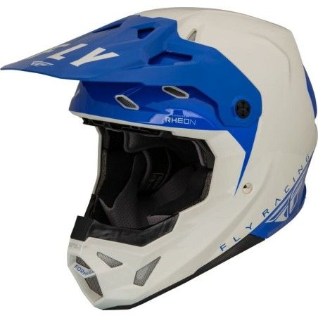 FLY RACING Formula CP Slant Helmet Grey/Blue SM - motoscamaralweb.com