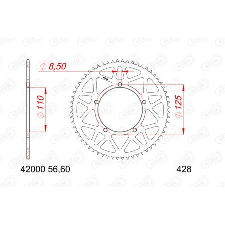 Corona AFAM aluminio 42000 - motoscamaralweb.com