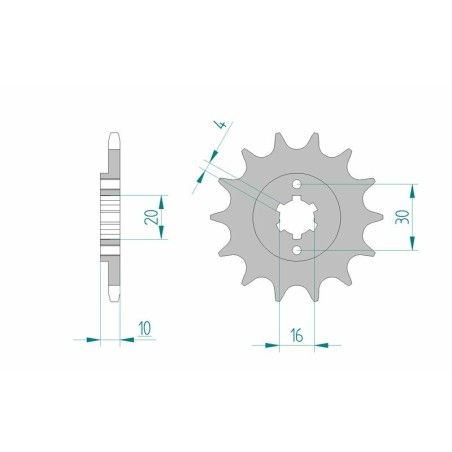 Piñón AFAM acero estándar 46203 - Paso 520 - motoscamaralweb.com