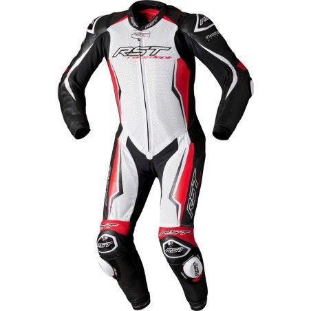 Mono de piel RST V4.1 Evo Kangaroo Airbag CE hombre - Bianco/Rojo/Negro - motoscamaralweb.com