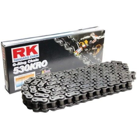 Cadena RK 530KRO con 106 eslabones negro - motoscamaralweb.com