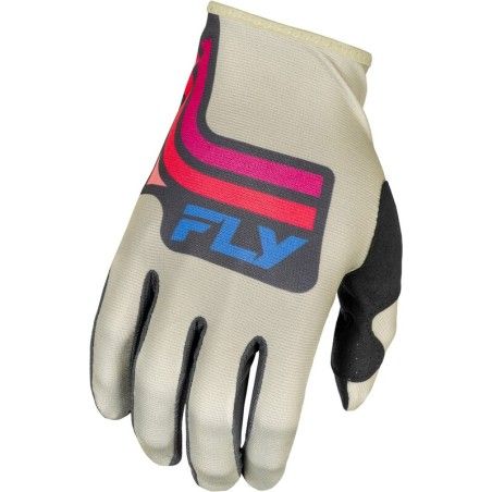 Guantes FLY RACING Lite S.E. Vice - Gris claro / Rosa / Coral - motoscamaralweb.com