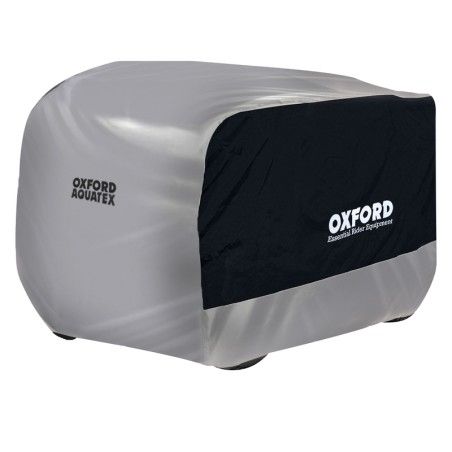 Funda de protección para exterior OXFORD Aquatex - ATV / Quad - Negro / Plata - M - motoscamaralweb.com