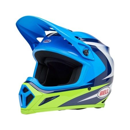 Casco BELL MX-9 Mips - Jackal Gloss Blue/Hi-Viz Yellow - motoscamaralweb.com