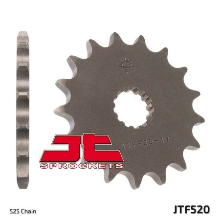 Piñón JT SPROCKETS acero estándar 520 - Paso 525 - motoscamaralweb.com