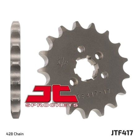 Piñón JT SPROCKETS acero estándar 417 - Paso 428 - motoscamaralweb.com