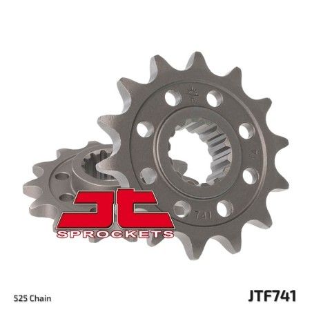 Piñón JT SPROCKETS acero estándar 741 - Paso 525 - motoscamaralweb.com