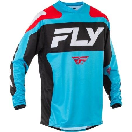 Camiseta FLY RACING F-16 - Azul claro / Rojo / Negro - motoscamaralweb.com
