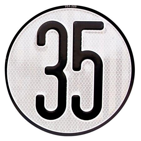 PLACA LIMITES VELOCIDAD 35 KM/H- motoscamaralweb.com