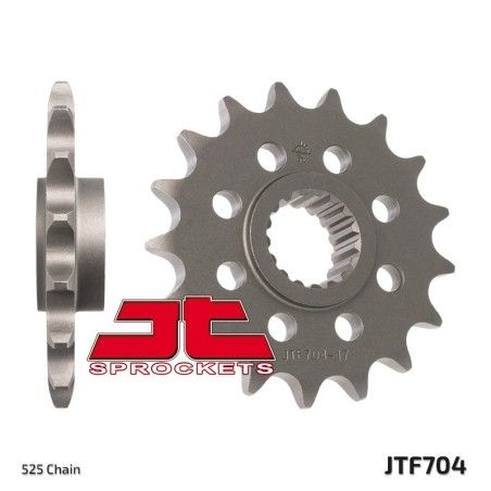 Piñón JT SPROCKETS acero estándar 704 - Paso 525 - motoscamaralweb.com