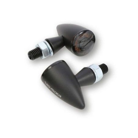 Intermitente/luz de posición LED HIGHSIDER pro Apollo Bullet 2in1 - cristal ahumado - homologado E - par - motoscamaralweb.com