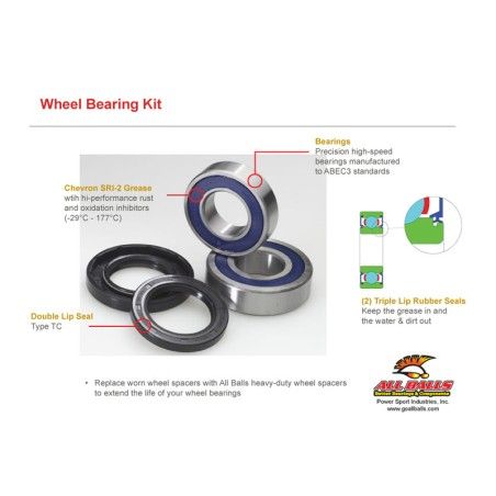 Kit rodamientos de rueda ALL BALLS 25-1090 - motoscamaralweb.com