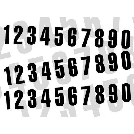 Numeros de carrera negro - Pack de 3 Uds BLACKBIRD PVC 5048/20/0 - motoscamaralweb.com