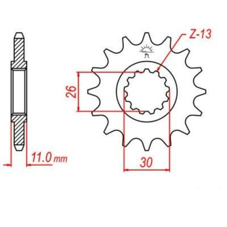 Piñón JT SPROCKETS acero estándar 15 dientes 1591 - Paso 525 - motoscamaralweb.com