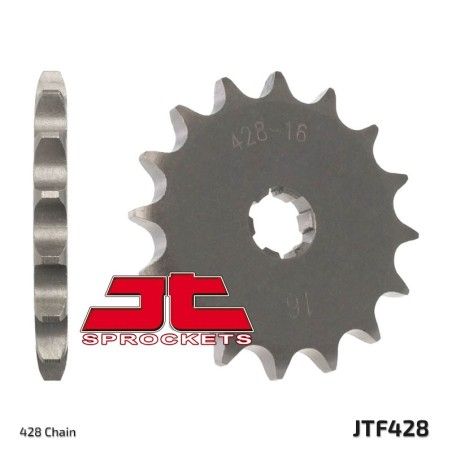 Piñón JT SPROCKETS acero estándar 428 - Paso 428 - motoscamaralweb.com