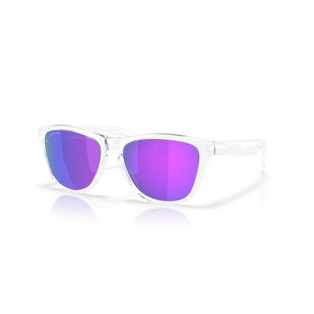 Gafas de Sol OAKLEY Frogskins S Polished Clear - Lentes Prizm Violet - motoscamaralweb.com