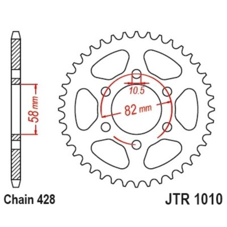 Corona JT SPROCKETS acero 1010 - 428 - motoscamaralweb.com