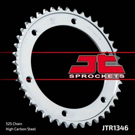 Corona JT SPROCKETS acero estándar 1346 - Paso 525 - motoscamaralweb.com