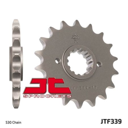 Piñón JT SPROCKETS acero estándar 339 - Paso 530 - motoscamaralweb.com