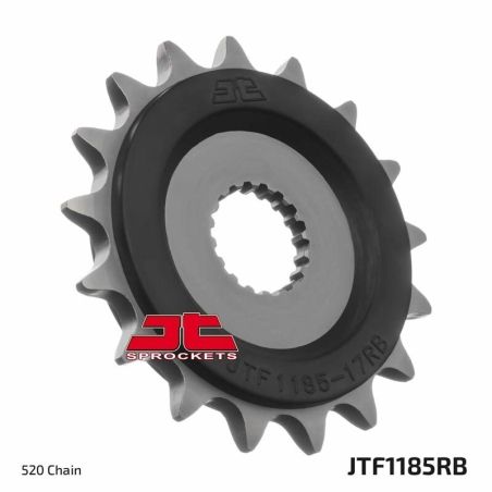 Piñón con goma anti-ruido JT SPROCKETS acero 1185 - 520 - motoscamaralweb.com